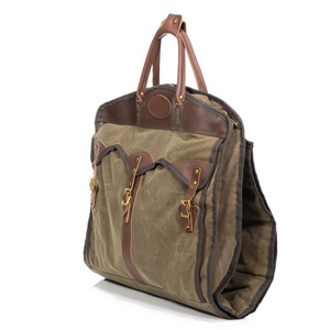 Porte-vêtements en cuir et toile, organisateur de voyage haut de gamme, pliable, imperméable, sac suspendu pour les escapades de week-end CGB-0034 - Product Image 3