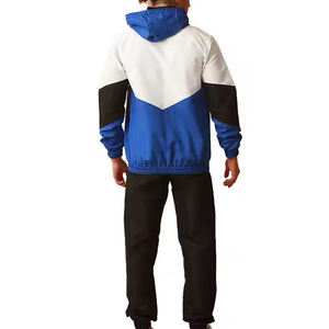 2025 vente en gros blanc personnalisé léger hommes coupe-vent veste et pantalon ensemble Logo personnalisé haute qualité coupe-vent survêtements ensemble - Product Image 2