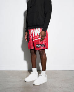 Pantalones cortos de malla de gimnasio de doble capa para hombre con sublimación gráfica personalizada, 100% poliéster, secado rápido, cintura media, venta al por mayor - Product Image 3