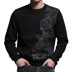 Venta al por mayor de moda, logotipo de diseño de diamantes de imitación personalizado para hombres, sudaderas con capucha, sudadera cómoda transpirable de invierno cálido para hombres - Product Image 1