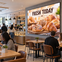 Écran LED COB à pas fin P1.87 à cathode commune pour mur vidéo intérieur, idéal pour les systèmes commerciaux de restaurants