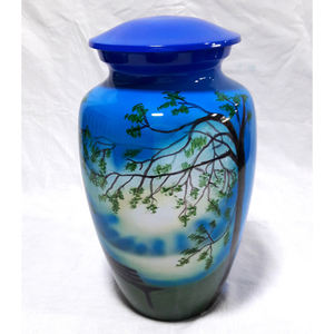 Urna de cremación para adultos de aluminio impresa en color rosa elegante y moderna, diseño de metal para cenizas humanas, precios al por mayor - Product Image 3