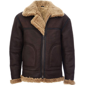 Durable Men <b>Sheepskin</b> <b>Jacket</b> With Full Zip Closure Suitable For Autumn Winter Daily Fashion Winter <b>Jacket</b> with cheap quality - Product Image 1