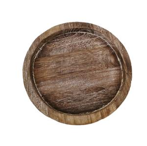 <b>Hot</b> Trending Greatest Quality Wood Serving Tray for Coffee Tea Fruit <b>Food</b> Dessert Modern Round Shape Square Shape - Product Image 3