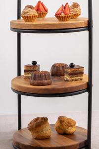 <b>Wood</b> and Resin <b>Cake</b> <b>Stand</b> Elegant Decorative Dessert <b>Stand</b> for Wedding Birthday Party and Modern Home Kitchen Use From India - Product Image 2