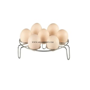 Stainless Steel Shining Mirror Polished Round Shape Metallic Egg Racks Best Selling Customized Size Household Egg Storage Racks - Product Image 1