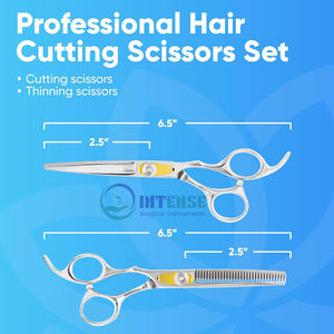 Ensemble de ciseaux de coupe de cheveux série Razor Edge professionnel Kit de ciseaux à effiler les cheveux de barbier - Product Image 3