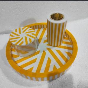 Bandeja de quemador Bakhoor con incrustaciones de hueso con caja acrílica de madera para Ramadán rellena con aromas de té de sándalo y rosas India God Grace Overseas - Product Image 1