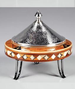 Cacerola Clásica de Acero Inoxidable de Grado Alimenticio con Tapa para Comer |   Mantiene la Temperatura de los Alimentos y Mejora la Presentación en la Mesa - Product Image 1