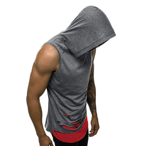 2026 high quality wholesales men's gym <b>hoodies</b> Men Workout <b>Sleeveless</b> <b>Hoodies</b> for Gym Fitnes Customized Gym Wear <b>Hoodies</b> for Men - Product Image 5