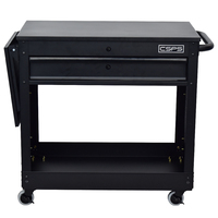 Chariot à outils CSPS 80,5 cm, 1 tiroir, en acier, sur roulettes, personnalisable, support OEM, manuel, durable, noir, certifié ISO9001, garantie 2 ans