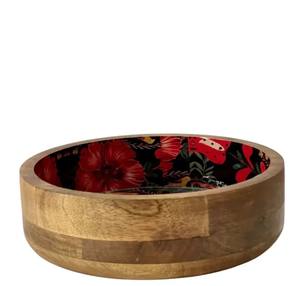 Grand bol à fruits en bois rustique - Product Image 3