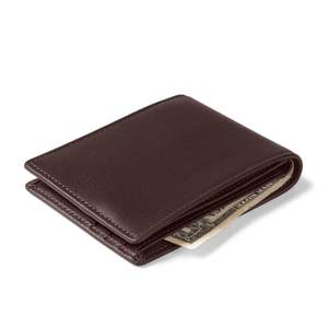 Portefeuille pour homme en cuir pleine fleur de haute qualité, portefeuille classique de luxe fin à double pli, personnalisable - Product Image 4