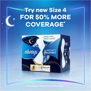 Always Infinity Long Plus Sanitary Pants 6x11ct Pads Conveniente y cómodo - Product Image 3