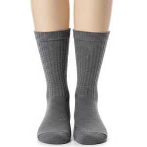 Knitted <b>Crew</b> Length Spandex Cotton <b>Socks</b> Soft Breathable Stretch Fabric Casual Sports Wear Comfort Fit Daily Use <b>Socks</b> For <b>Women</b> - Product Image 1