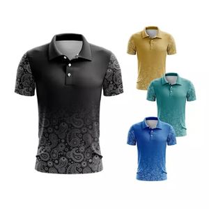 Chemise décontractée respirante et confortable à séchage rapide pour homme, sublimation avec logo personnalisé, col rabattu à bas prix - Product Image 5