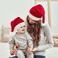 Bonnets de Noël 100% coton unisexes, ajustables, confortables, respirants, imperméables, tricotés, pour l'hiver, designs personnalisés