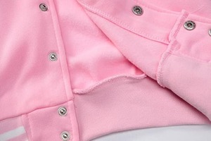 Custom Brand Men's Varsity <b>Jacket</b> with Embroidered Logo Stand Collar Cotton Fleece Hoodie Latest College Style Made in Pakistan - Product Image 4
