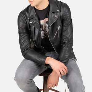 Chaqueta de Cuero Exclusiva con Cierre, Cuello Alto Cómodo y Transpirable para Hombre, Nueva Chaqueta Moderna, Duradera y Ligera - Product Image 3