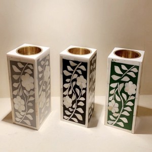 Square Indian Bone Inlay Mubkhar Tealight Incense <b>Burner</b> Trending Bakhoor Incense Holder for Home Decoration for Marriage - Product Image 6