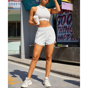 Nuevo diseño de pantalones cortos con bolsillos laterales para mujer, algodón transpirable, patrón básico cómodo, pantalones cortos de mujer de alta calidad personalizables - Product Image 2