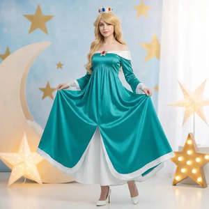 Costumes de cosplay pour femme, Princesse Rosalina, jeu Mario, robes élégantes de personnages d'anime animaux, ensemble de jupes pour les fêtes d'Halloween - Product Image 2