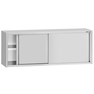 Armario de Pared Comercial de Acero Inoxidable / Mueble de Cocina ECO - 2000x400x650mm - con Puertas Corredizas - Product Image 3
