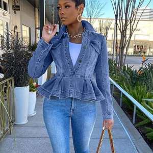 Nouveau OEM femmes toile vestes décontracté hiver vêtements d'extérieur Anti-rides coton toile teint surdimensionné respirant bas quantité minimale de commande - Product Image 5