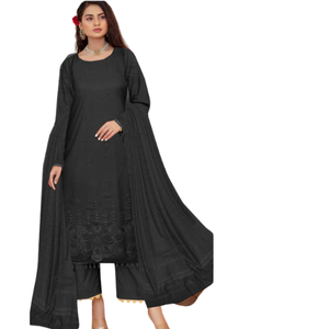 QUALITÉ SUPÉRIEURE DERNIÈRE 2024 DESIGNS CASUAL PAKISTANI VÊTEMENTS D'HIVER ROBES SHALWAR KAMEEZ LILEN ROBES TOP EXIGEANT TRADITIONNEL - Product Image 3