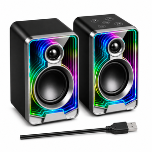 Haut-parleurs multimédias RGB 2.0, stéréo Bluetooth, audio de bureau, casque filaire compatible, studio à domicile, jeux - Product Image 3