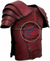 Armadura de pecho Medieval para hombre, chaqueta de caballero, traje de placa de pecho, armadura de cuero Vikingo, marrón, fiesta de Cosplay de Halloween