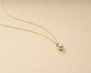 สร้อยคอมุกธรรมชาติจี้925เงินสเตอร์ลิง14K ทอง Vermeil เครื่องประดับมินิมอลสำหรับของขวัญผู้หญิง - Product Image 6