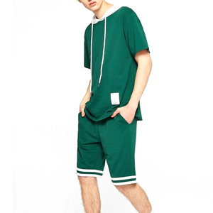 Conjunto de chándal de 2 piezas con cuello cremallera y capucha para hombre, pantalones de chándal de algodón con estampado liso, ropa de temporada de invierno XS Unisex - Product Image 6