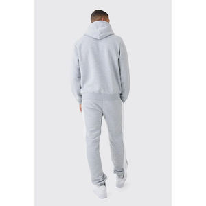 Survêtement personnalisé en gros de haute qualité, vêtements de rue tendance pour hommes, survêtement à deux pièces pour hommes, survêtement à capuche court - Product Image 5