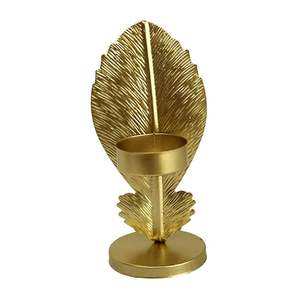 Soportes de velas de Metal dorado antiguo de lujo al por mayor, artesanía HF, decoración del hogar de lujo para el Día de San Valentín, iluminación de Navidad - Product Image 5