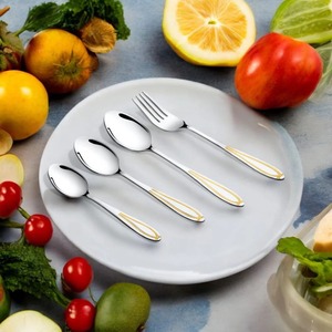 Ensemble de couverts en argent avec garniture dorée Beaux couverts bicolores pour un usage quotidien Événements à manger ou configuration de table de luxe en provenance d'Inde - Product Image 5