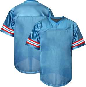 Maillot de football personnalisé pour hommes, pull en maille à manches courtes, sublimé, sport, hip-hop, streetwear, maillot de football - Product Image 1
