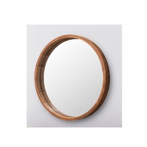 Hot Selling Modern Round <b>Wooden</b> <b>Wall</b> <b>Mirror</b> New Home Decor Pattern Glass Wholesale Price Available for Bulk Buyers - Product Image 6