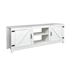 ตู้ไม้สีขาวแบบตั้งทีวีเฟอร์นิเจอร์ห้องนั่งเล่น - Product Image 1