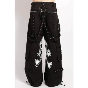 Pantalon de style gothique et effrayant, grand crâne, 100% coton, imprimé personnalisé, pantalon unisexe - Product Image 3