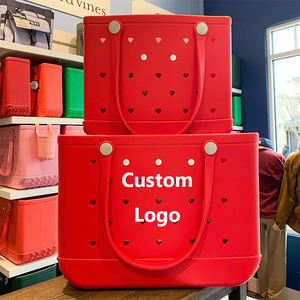 Bolsa de Playa de EVA con Logotipo Impreso, Bolsa de Mano Lavable de Gran Capacidad, Bolsa de Playa de Goma Reutilizable para Compras, Viajes, Uso en Exteriores de Verano - Product Image 1