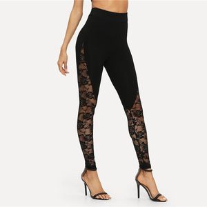 Fabricant professionnel Leggings pour femmes de haute qualité Nouvelle arrivée Coupe ajustée Taille mi-haute Uni Longueur entière Écologique Séchage rapide - Product Image 2