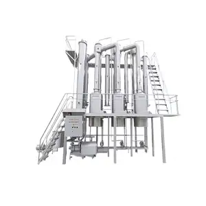 Stainless Steel Vacuum 500L/H Single Effect Falling Film Evaporator For Ethanol Recovery