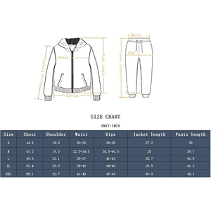 Chándales para hombre Conjunto de 2 piezas Trajes de jogging casuales Conjuntos de Jogger de manga larga Camisa y pantalones de chándal Trajes de chándal atléticos - Product Image 6