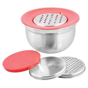 Stainless Steel German Greater <b>Bowl</b> with <b>Red</b> Color - Product Image 1