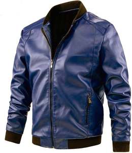 Vestes de moto en cuir de vachette de style High Street unisexe avec col montant vestes de motard personnalisables en toile teintée pour femmes - Product Image 4