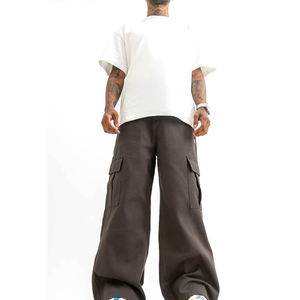 Pantalones de chándal ligeros para hombre, ropa de calle informal de secado rápido de la mejor calidad, multibolsillos personalizados con bolsillo de carga apilado acampanado - Product Image 5