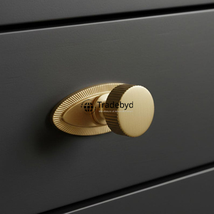 Tradebyd-Tiradores de cajón y tiradores minimalistas de latón macizo para cocina, comedor, armario, duradero y ecológico - Product Image 6