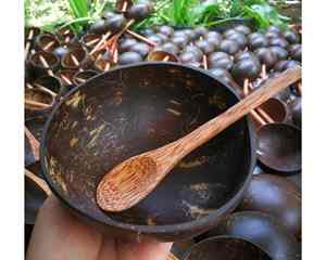 Cuenco de cáscara de coco de Vietnam con apariencia rústica Cuenco de cáscara de coco para Decoración de mesa o fines de regalo Exportación a granel - Product Image 1