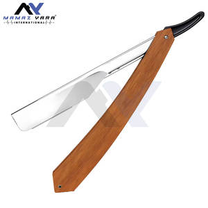 Navaja de Afeitar de Madera Oscura con Mango Recto y Hoja Recta de Acero Inoxidable para Afeitar, Navajas de Barbero, Navaja de Afeitar de Hoja Recta - Product Image 4